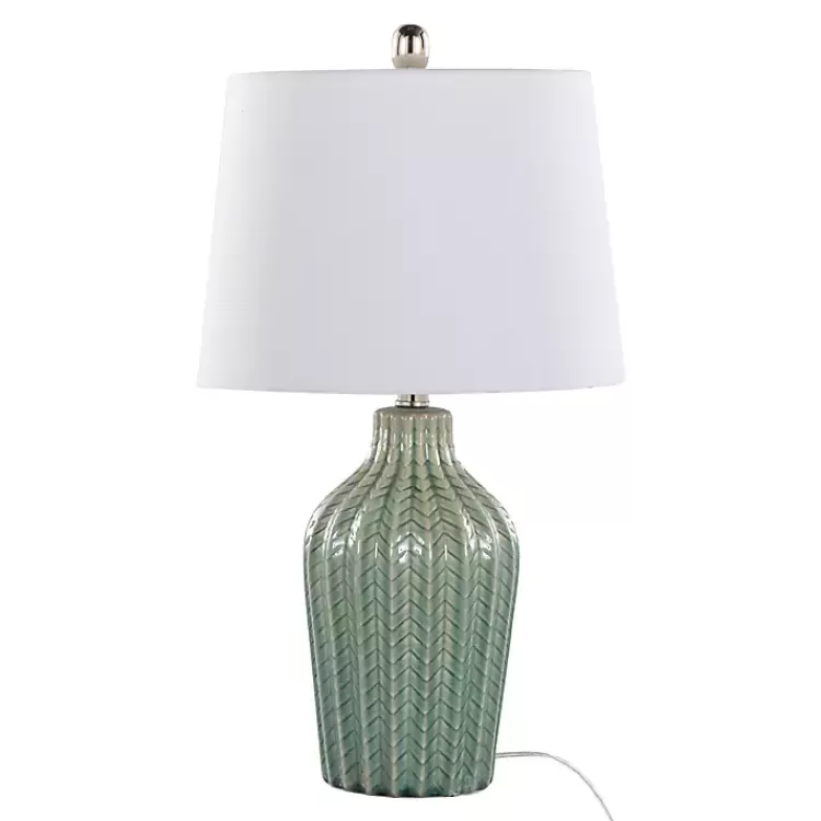 Sage Ceramic Chevron Table Lamps, Set of 2>Kirklands Home Cheap