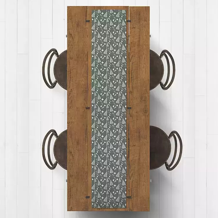Sage Christmas Trees Table Runner>Kirklands Home Clearance