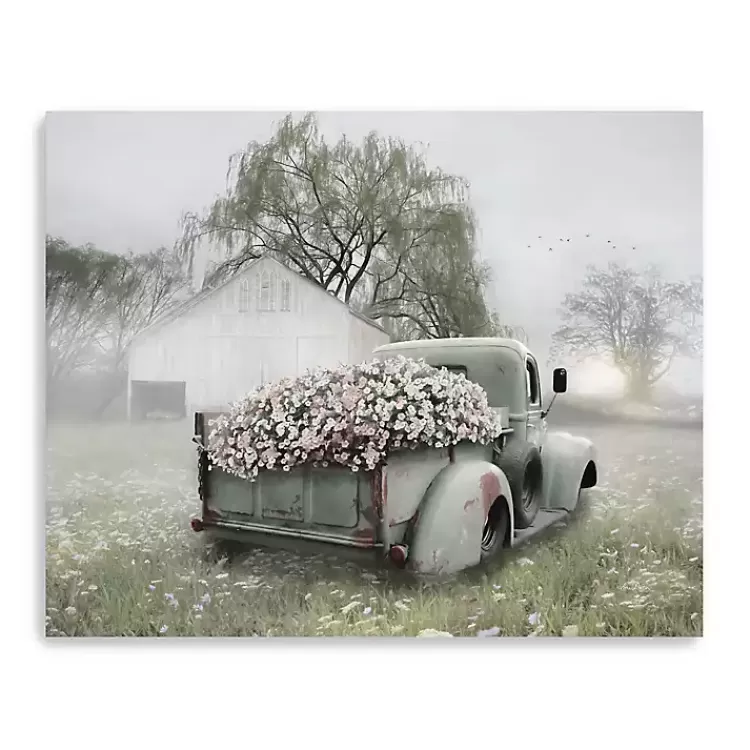 Sage Flower Truck Canvas Art Print, 30x24 in.>Kirklands Home Outlet