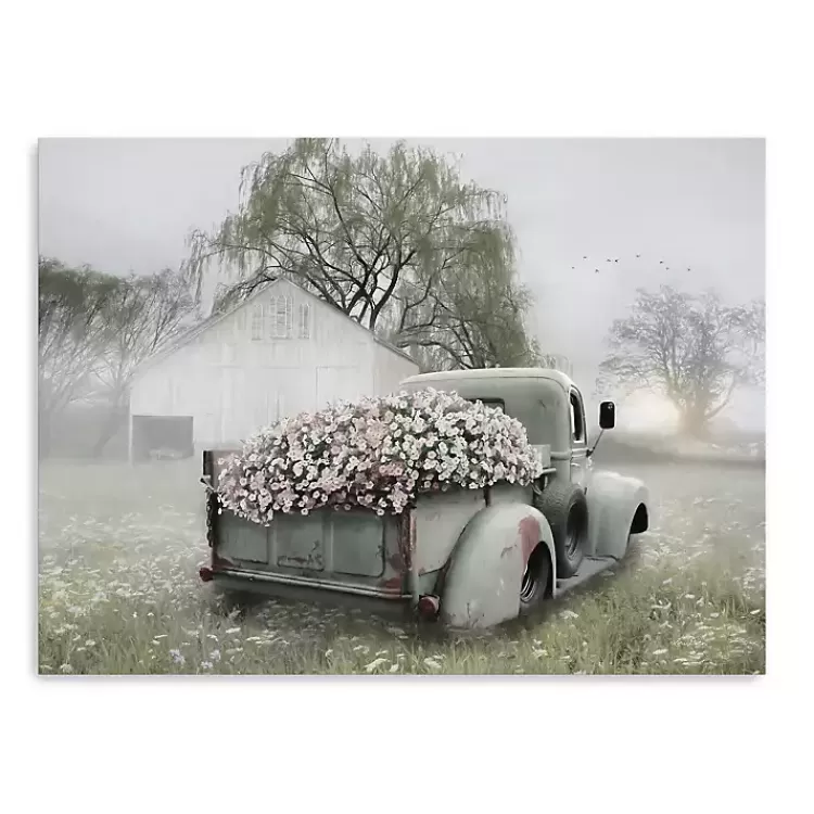 Sage Flower Truck Canvas Art Print, 40x30 in.>Kirklands Home Best