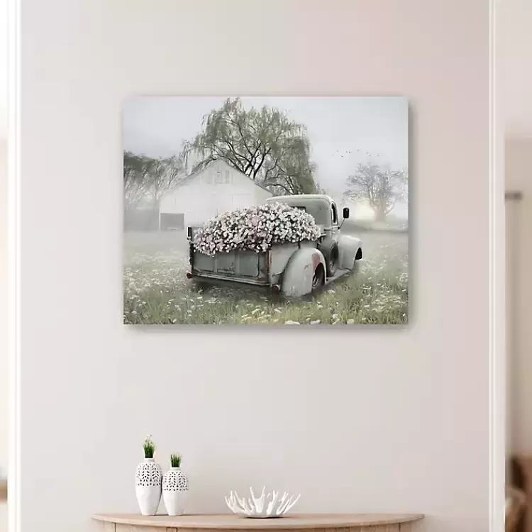 Sage Flower Truck Canvas Art Print, 30x24 in.>Kirklands Home Outlet