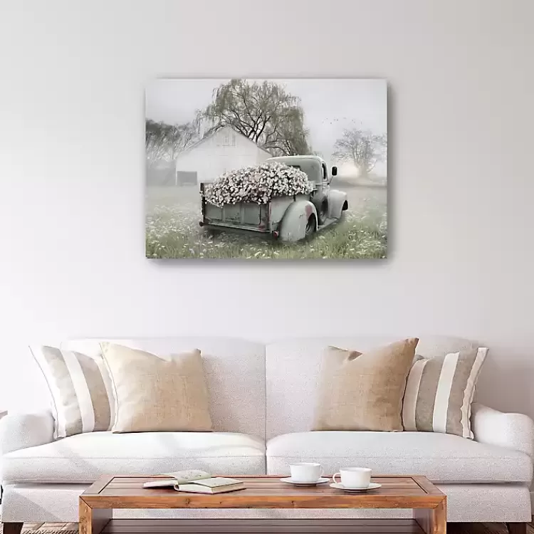 Sage Flower Truck Canvas Art Print, 40x30 in.>Kirklands Home Best