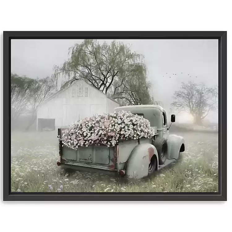 Sage Flower Truck Framed Canvas Print, 42x32 in.>Kirklands Home Best