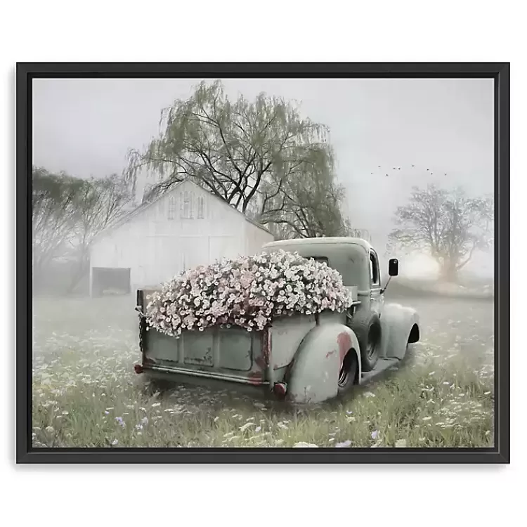 Sage Flower Truck Framed Giclee Canvas Art Print>Kirklands Home New