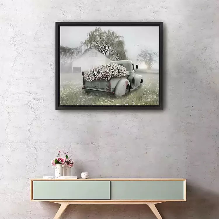 Sage Flower Truck Framed Giclee Canvas Art Print>Kirklands Home New