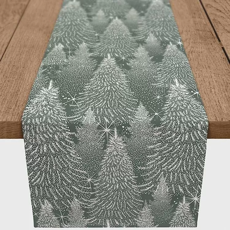 Sage Forest Winter Twill Table Runner, 90 in.>Kirklands Home Store