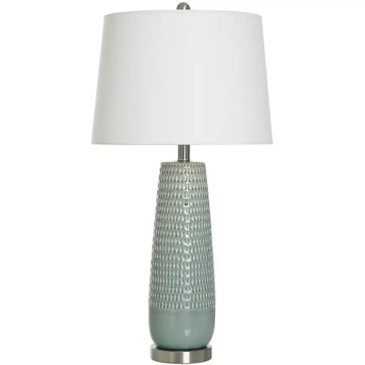 Sage Green Ceramic Dimpled Table Lamp>Kirklands Home Best Sale