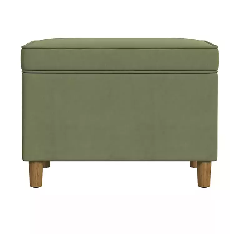 Sage Velvet Rectangle Storage Ottoman>Kirklands Home Flash Sale