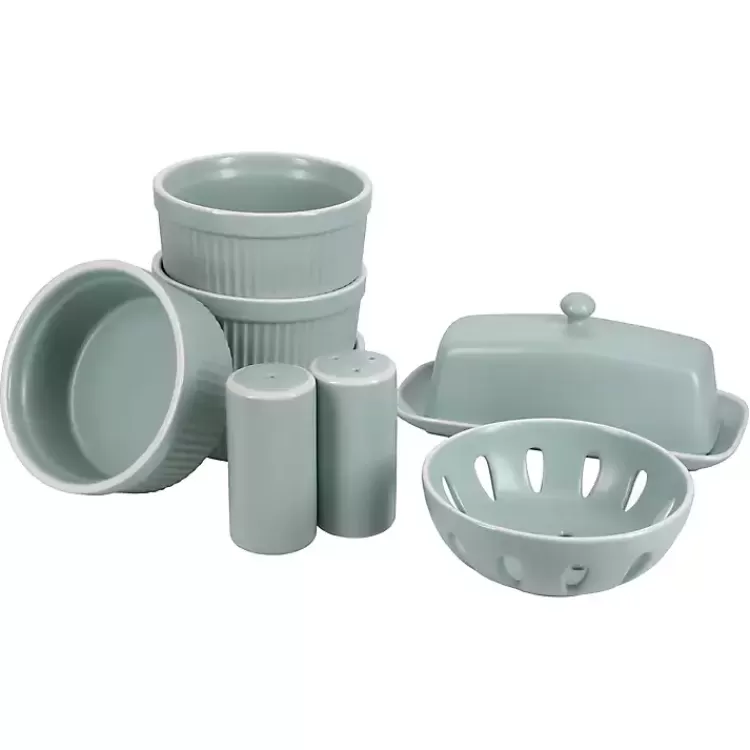 Sage Stoneware 7-pc. Kitchen Accessories Set>Kirklands Home Cheap