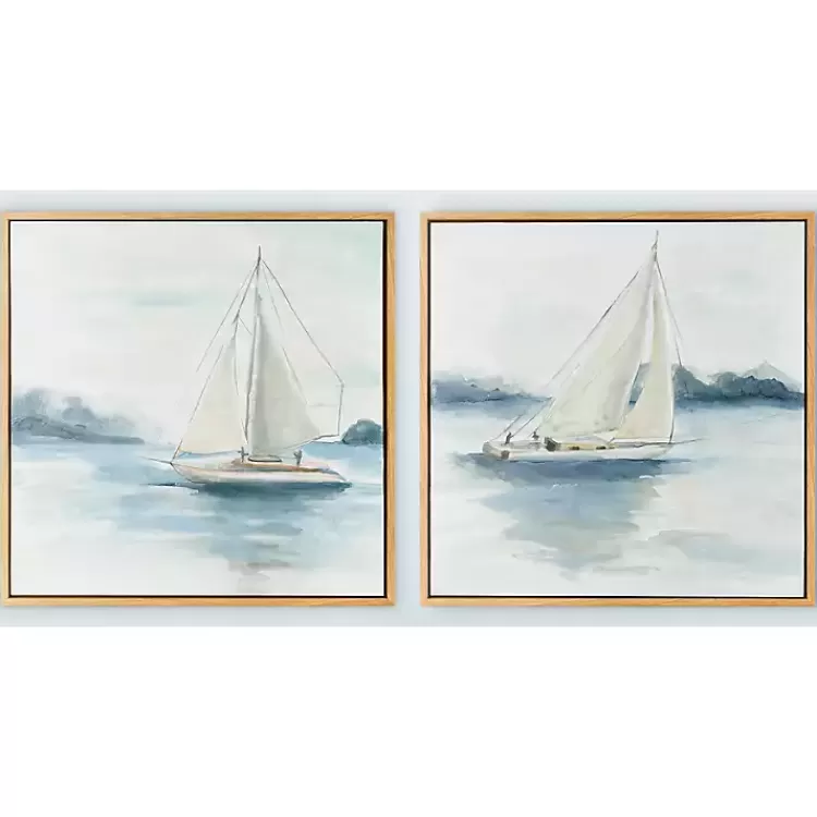 Sail from the Coast Framed Canvas Prints, Set of 2>Kirklands Home Best