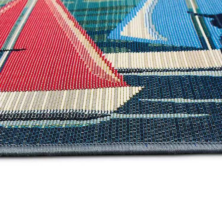sailboat_dogs_indooroutdoor_accent_rug_3.webp Sailboat Dogs Indoor/Outdoor Accent Rug>Kirklands Home Best Sale