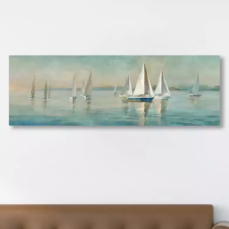 sailboats_at_sunrise_canvas_art_print_2.webp Sailboats at Sunrise Canvas Art Print>Kirklands Home Outlet