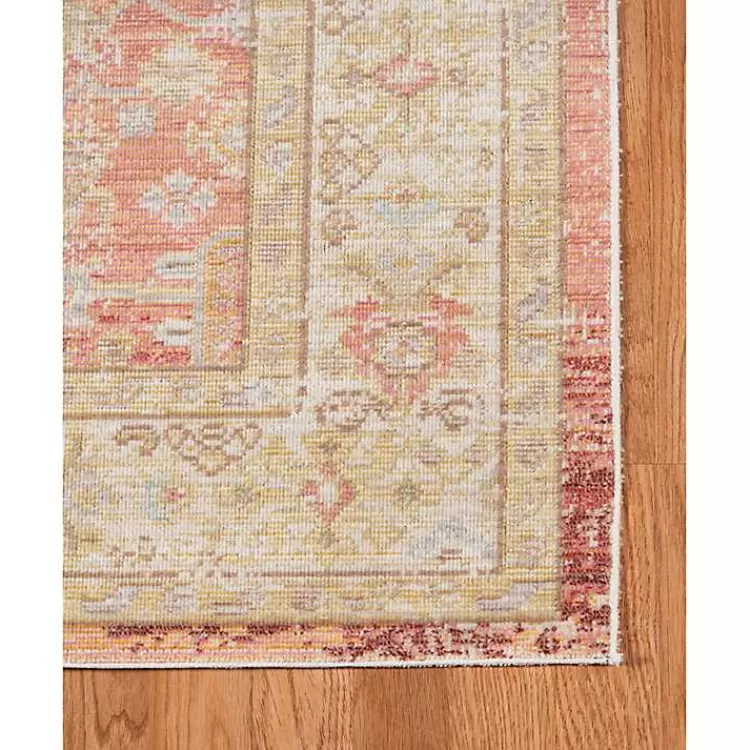 salmon_vintage_border_area_rug_x_4.webp Salmon Vintage Border Area Rug, 5x7>Kirklands Home Cheap
