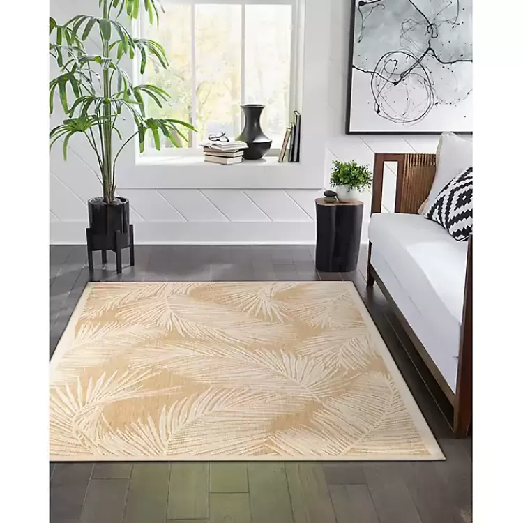 Sand Cabo Palm Indoor/Outdoor Rug, 7x9>Kirklands Home Best Sale