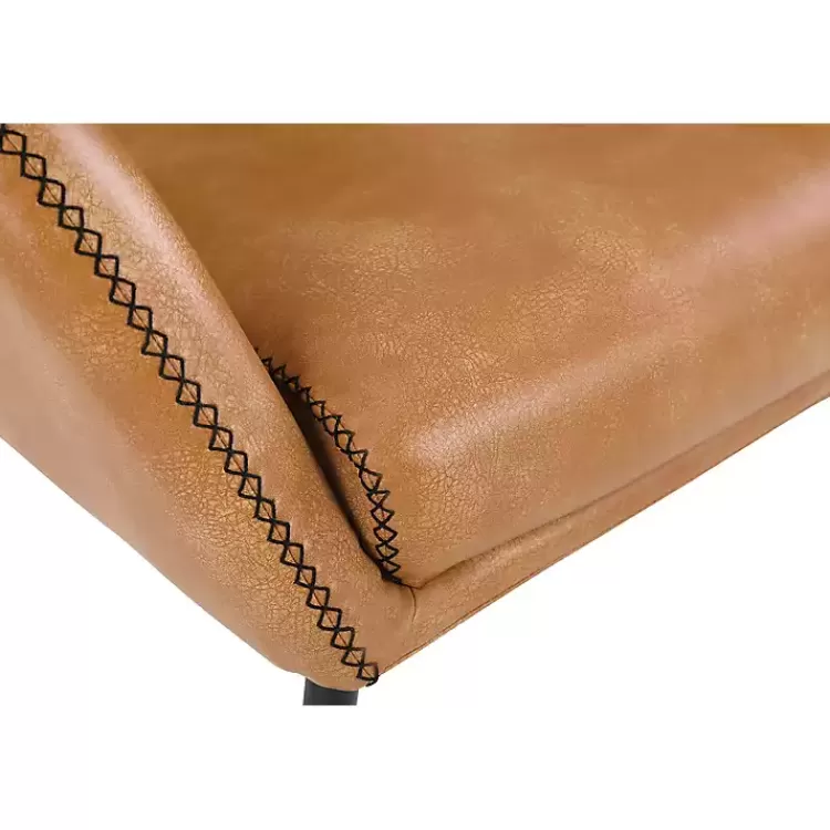 sand_faux_leather_scoop_accent_chair_3.webp Sand Faux Leather Scoop Accent Chair>Kirklands Home Outlet