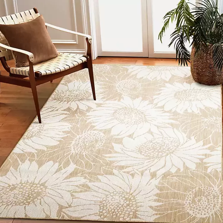sand_floral_blooms_outdoor_area_rug_x_5-1.webp Sand Floral Blooms Outdoor Area Rug, 4x7>Kirklands Home Best