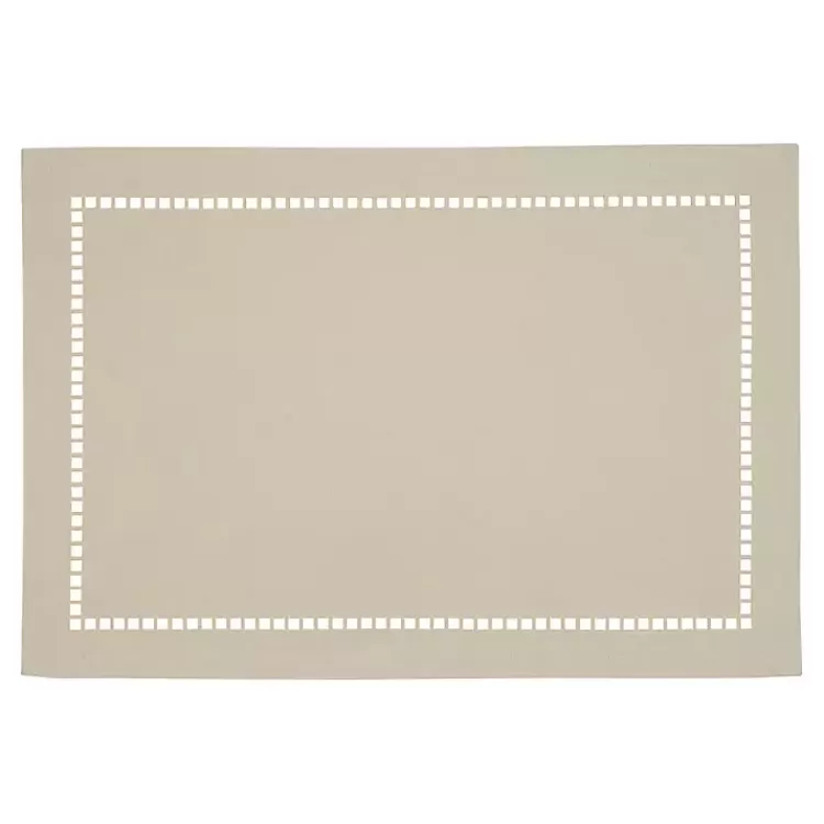Sand Laser-Cut Hemstitch Placemats, Set of 4>Kirklands Home Flash Sale
