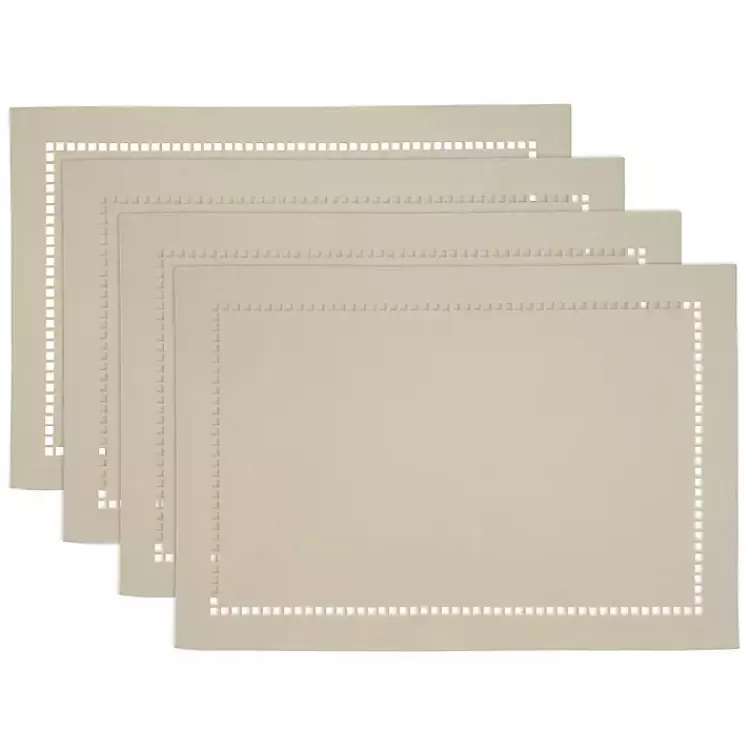 sand_lasercut_hemstitch_placemats_set_of__2.webp Sand Laser-Cut Hemstitch Placemats, Set of 4>Kirklands Home Flash Sale