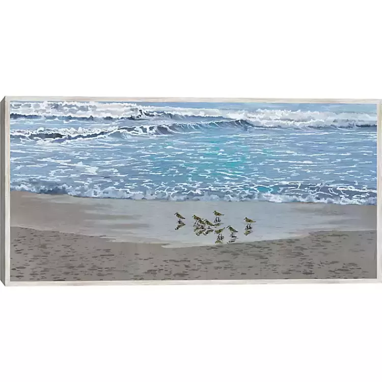 Sandpiper Morning Framed Canvas Art Print>Kirklands Home Fashion