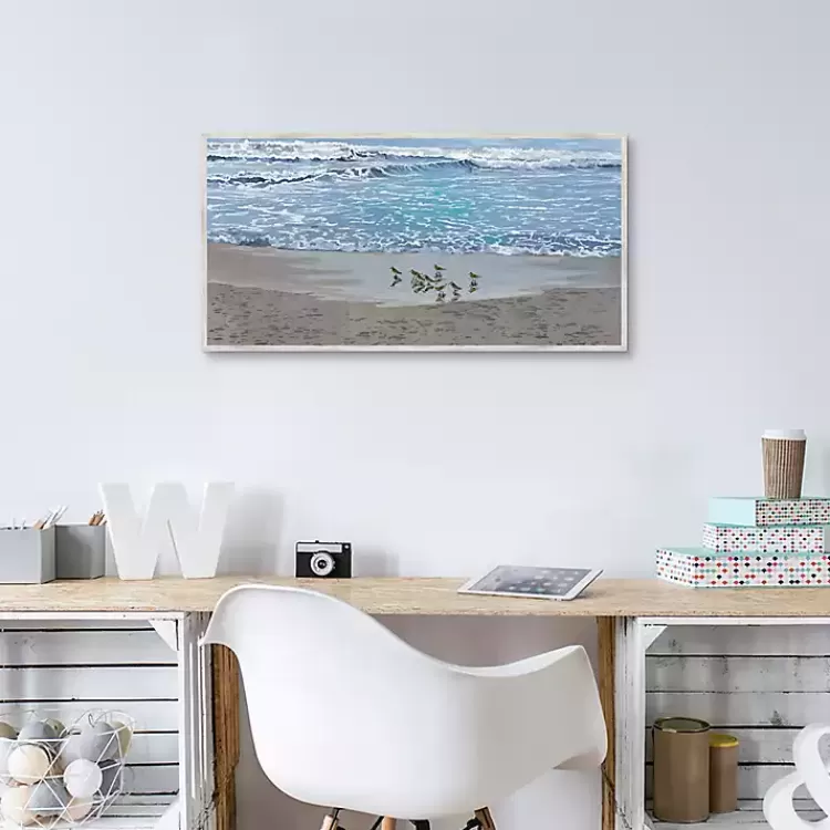 Sandpiper Morning Framed Canvas Art Print>Kirklands Home Fashion