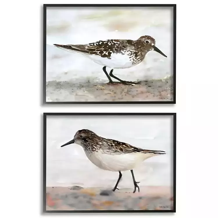 Sandpiper on Coast Framed 2pc Canvas Art Print Set>Kirklands Home Best Sale