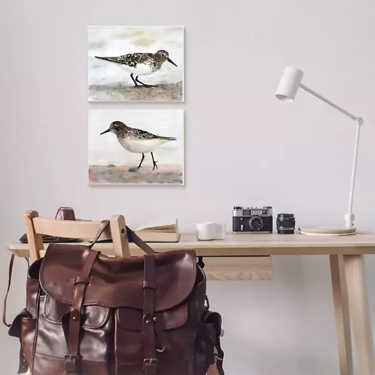 Sandpiper on Coast Framed 2pc Canvas Art Print Set>Kirklands Home Best Sale