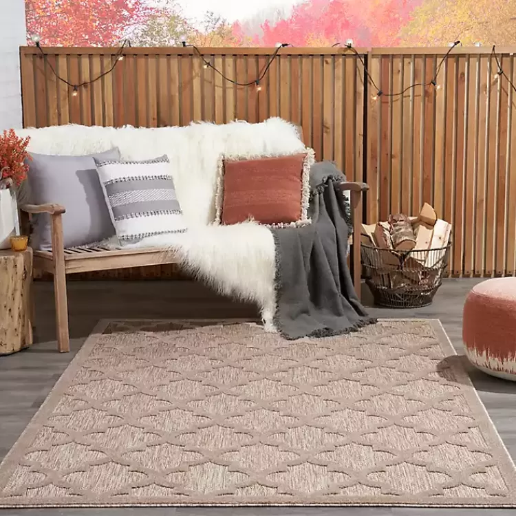 sandstone_natural_trellis_outdoor_area_rug_x_9.webp Sandstone Natural Trellis Outdoor Area Rug, 4x6>Kirklands Home Best Sale