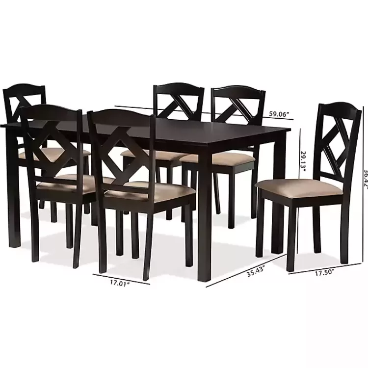sandy_beige_diamond_back_pc_dining_set_7.webp Sandy Beige Diamond Back 7-pc. Dining Set>Kirklands Home Fashion