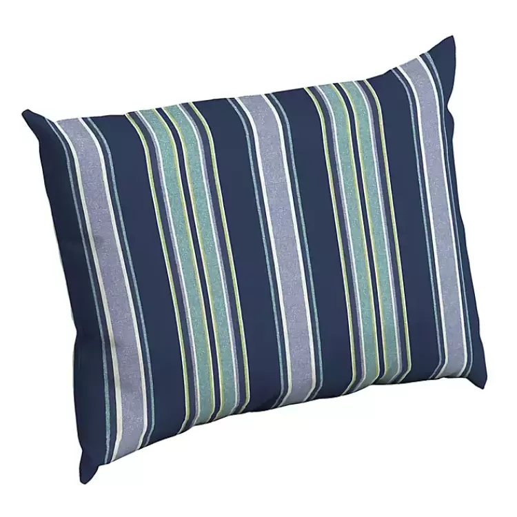 Sapphire Aurora Stripe Outdoor Lumbar Pillow>Kirklands Home Fashion
