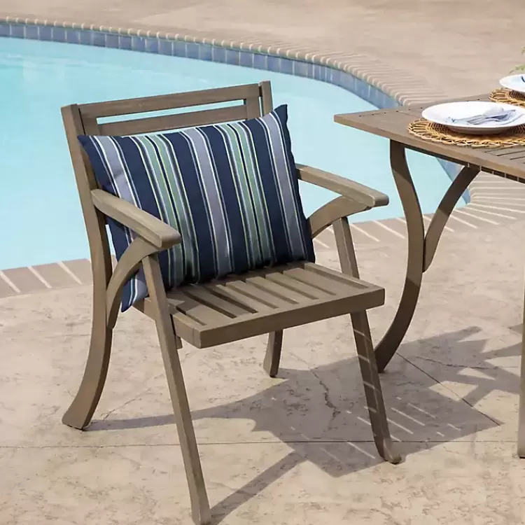 Sapphire Aurora Stripe Outdoor Lumbar Pillow>Kirklands Home Fashion