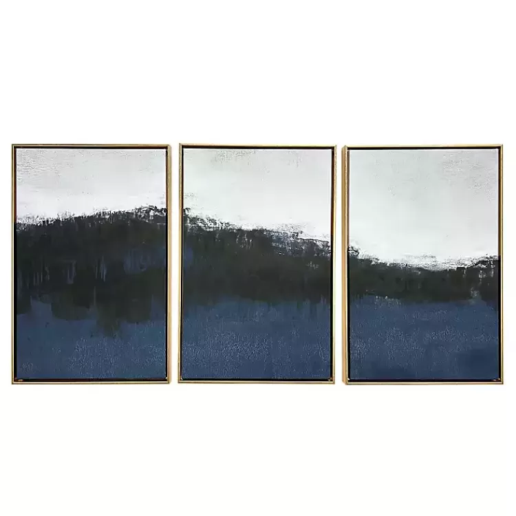 Sapphire Framed Canvas Art Prints, Set of 3>Kirklands Home Best Sale