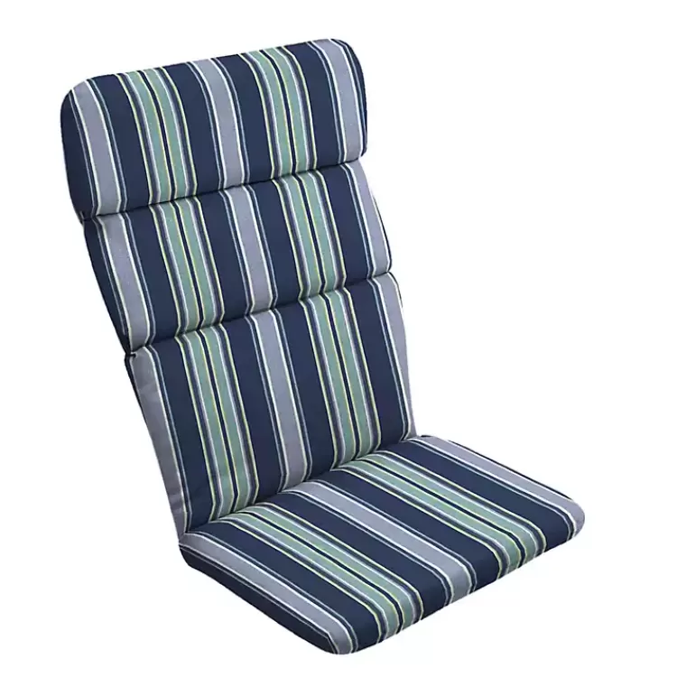 Sapphire Stripe Outdoor Adirondack Cushion>Kirklands Home Fashion