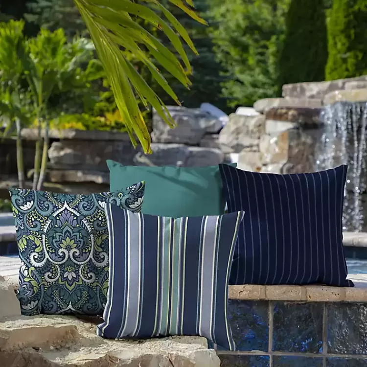 sapphire_stripe_outdoor_pillows_set_of__4.webp Sapphire Stripe Outdoor Pillows, Set of 2>Kirklands Home Cheap