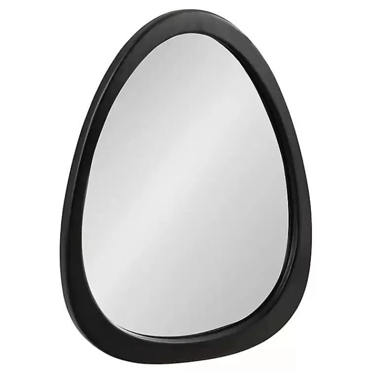 Satin Black Asymmetrical Wall Mirror>Kirklands Home Outlet