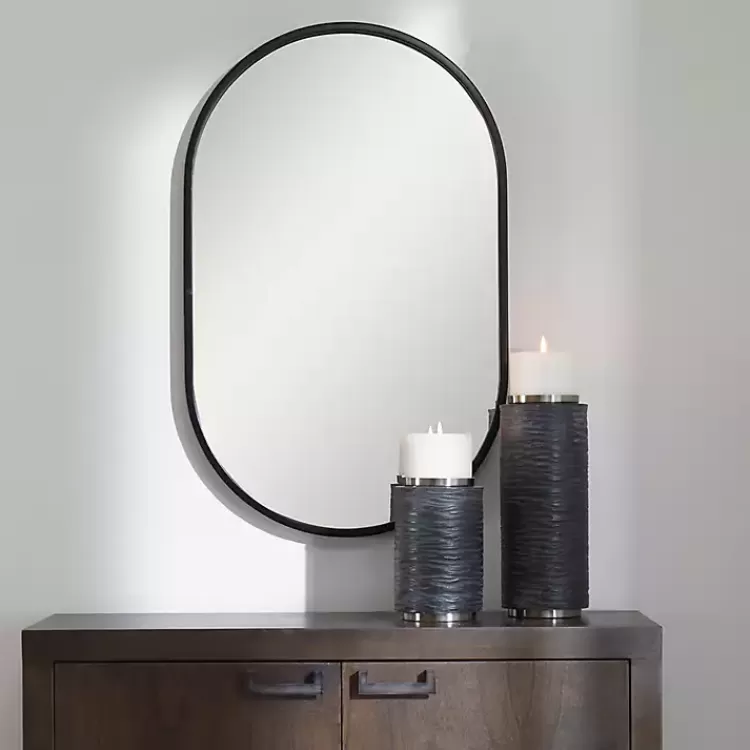Satin Iron Oval Framed Wall Mirror>Kirklands Home Best Sale