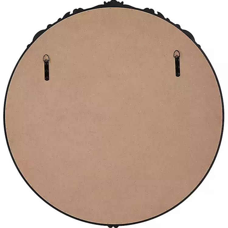satin_black_ornate_round_wall_mirror_4.webp Satin Black Ornate Round Wall Mirror>Kirklands Home Cheap