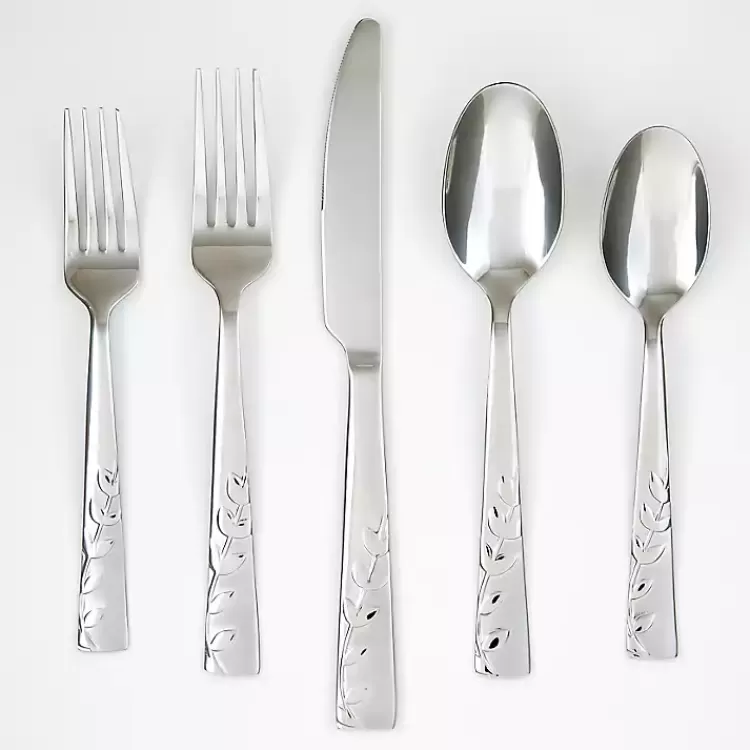 Satin Sand Blossom 20-pc. Flatware Set>Kirklands Home Cheap