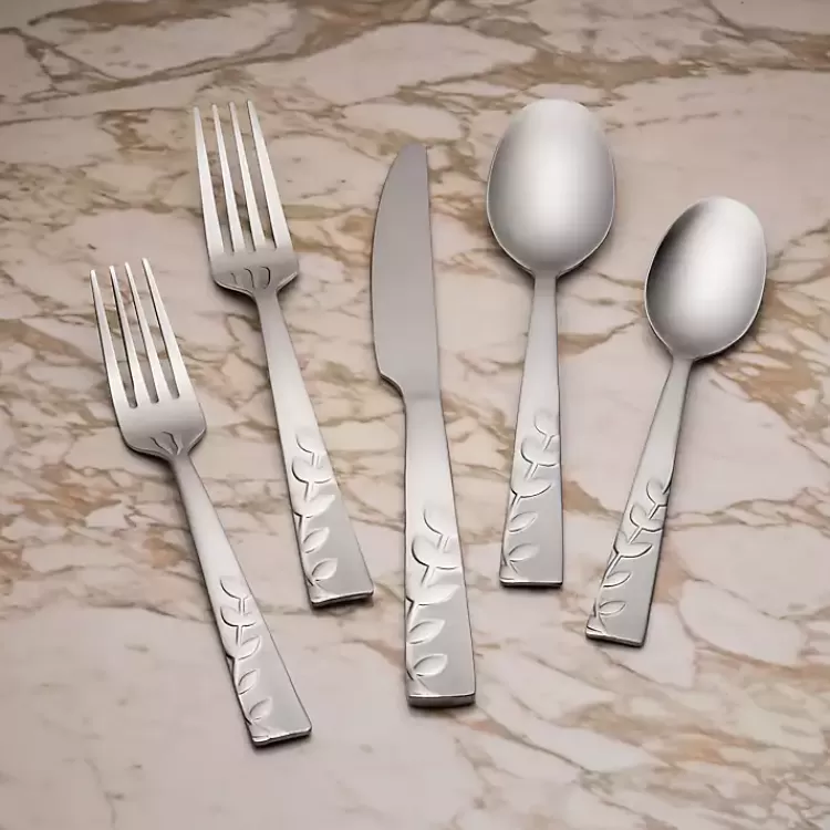 Satin Sand Blossom 20-pc. Flatware Set>Kirklands Home Cheap