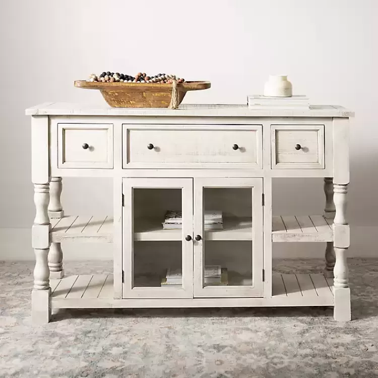 Savannah Cream Distressed Cabinet>Kirklands Home Cheap