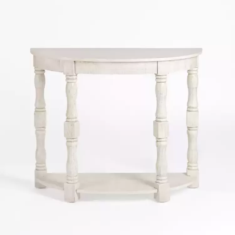 Savannah Cream Distressed Half Moon Console Table>Kirklands Home Cheap