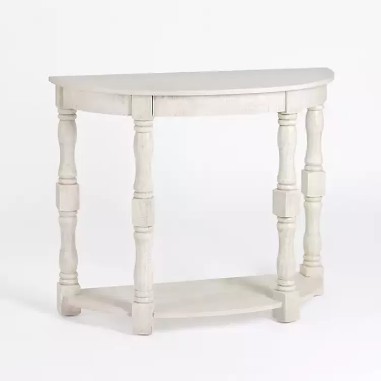 Savannah Cream Distressed Half Moon Console Table>Kirklands Home Cheap