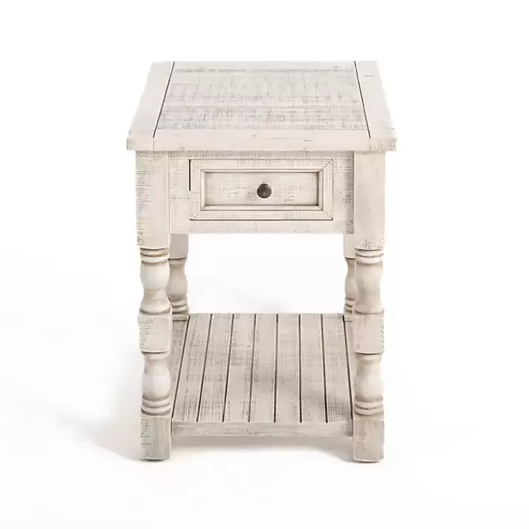 Savannah Cream Distressed Side Table>Kirklands Home Hot