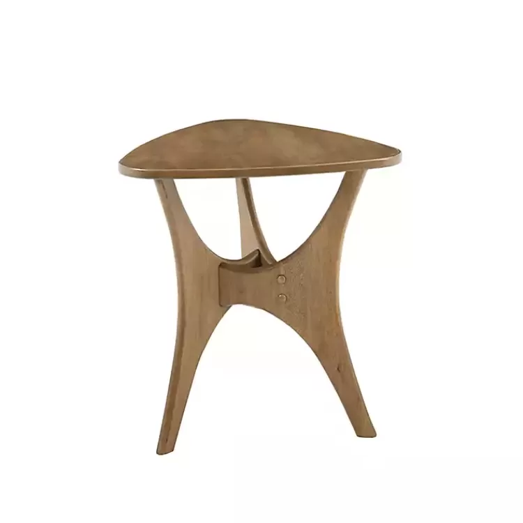 savannah_wooden_triangle_accent_table_2.webp Savannah Wooden Triangle Accent Table>Kirklands Home Outlet