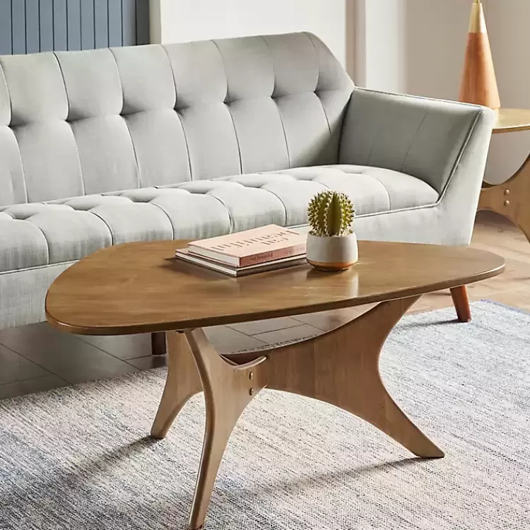 Savannah Wooden Triangle Coffee Table>Kirklands Home Store
