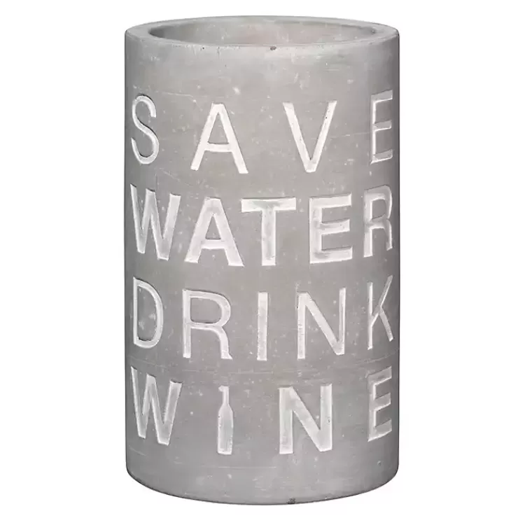 Save Water Drink Wine Concrete Wine Bottle Cooler>Kirklands Home Hot