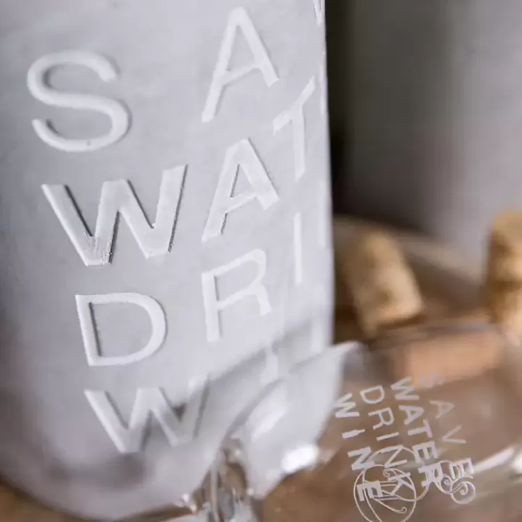 Save Water Drink Wine Concrete Wine Bottle Cooler>Kirklands Home Hot