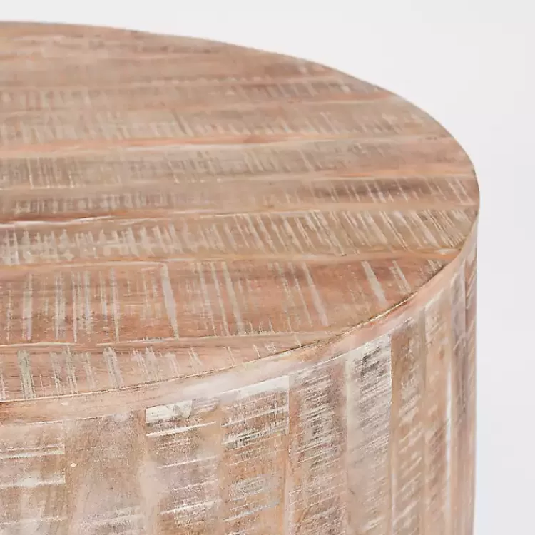 Sawmark Round Drum Coffee Table>Kirklands Home Online