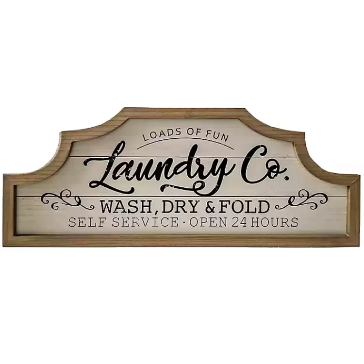 Scalloped Arch Top Laundry Room Framed Wall Sign>Kirklands Home Clearance