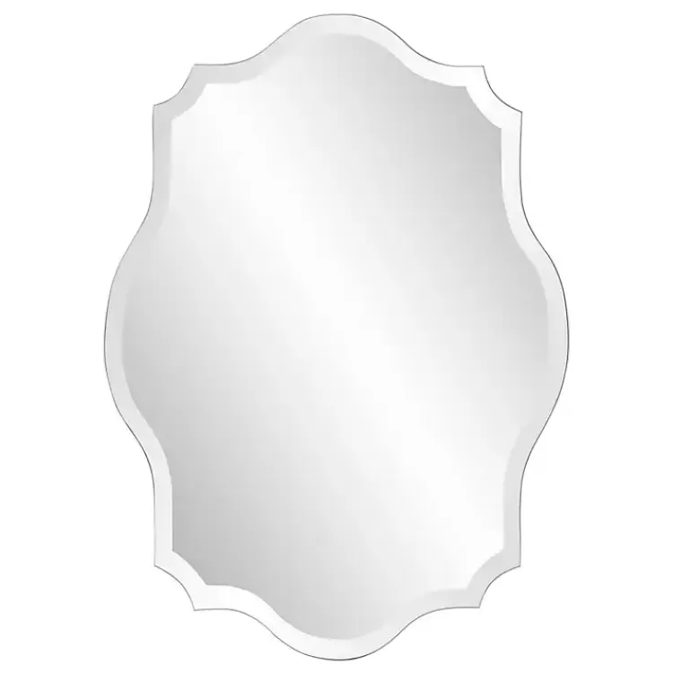 scalloped_rectangular_frameless_wall_mirror_2.webp Scalloped Rectangular Frameless Wall Mirror>Kirklands Home Outlet