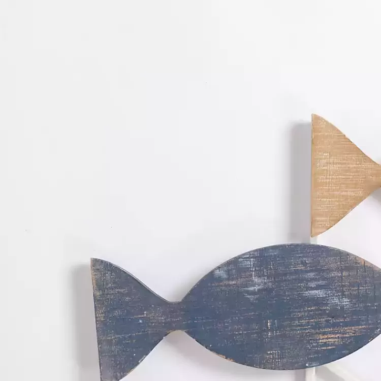 School of Fish Wood and Metal Wall Plaque>Kirklands Home Shop